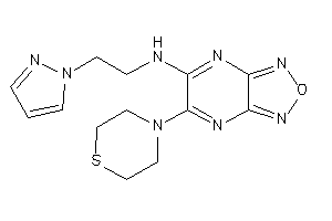 Image of 2-pyrazol-1-ylethyl-(5-thiomorpholinofurazano[3,4-b]pyrazin-6-yl)amine