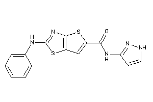 2-anilino-N-(1H-pyrazol-3-yl)thieno[2,3-d]thiazole-5-carboxamide