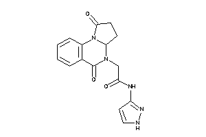 Image of 2-(1,5-diketo-3,3a-dihydro-2H-pyrrolo[1,2-a]quinazolin-4-yl)-N-(1H-pyrazol-3-yl)acetamide