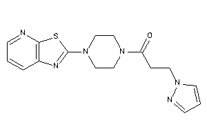 Image of 3-pyrazol-1-yl-1-(4-thiazolo[5,4-b]pyridin-2-ylpiperazino)propan-1-one