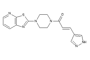 Image of 3-(1H-pyrazol-4-yl)-1-(4-thiazolo[5,4-b]pyridin-2-ylpiperazino)prop-2-en-1-one