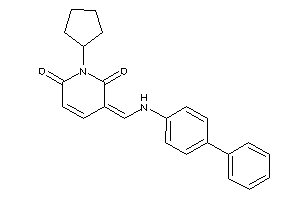 Image of 1-cyclopentyl-3-[(4-phenylanilino)methylene]pyridine-2,6-quinone