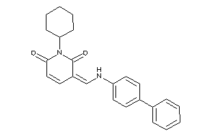 Image of 1-cyclohexyl-3-[(4-phenylanilino)methylene]pyridine-2,6-quinone