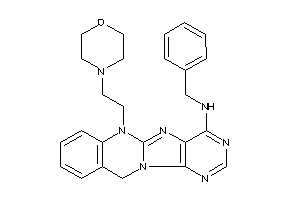 Benzyl-[6-(2-morpholinoethyl)-11H-purino[8,9-b]quinazolin-4-yl]amine
