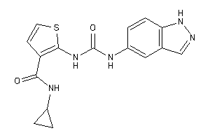 Image of N-cyclopropyl-2-(1H-indazol-5-ylcarbamoylamino)thiophene-3-carboxamide