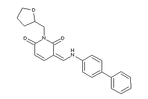 Image of 3-[(4-phenylanilino)methylene]-1-(tetrahydrofurfuryl)pyridine-2,6-quinone