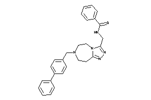 N-[[7-(4-phenylbenzyl)-5,6,8,9-tetrahydro-[1,2,4]triazolo[3,4-g][1,4]diazepin-3-yl]methyl]benzamide