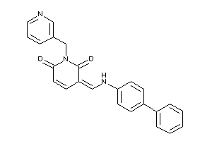 Image of 3-[(4-phenylanilino)methylene]-1-(3-pyridylmethyl)pyridine-2,6-quinone