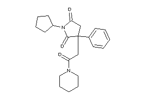 1-cyclopentyl-3-(2-keto-2-piperidino-ethyl)-3-phenyl-pyrrolidine-2,5-quinone