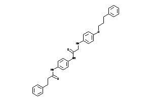 3-phenyl-N-[4-[[2-[4-(3-phenylpropoxy)anilino]acetyl]amino]phenyl]propionamide