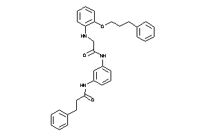 3-phenyl-N-[3-[[2-[2-(3-phenylpropoxy)anilino]acetyl]amino]phenyl]propionamide