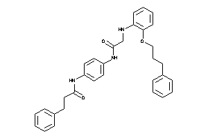 Image of 3-phenyl-N-[4-[[2-[2-(3-phenylpropoxy)anilino]acetyl]amino]phenyl]propionamide
