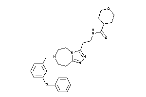 Image of N-[2-[7-(3-phenoxybenzyl)-5,6,8,9-tetrahydro-[1,2,4]triazolo[3,4-g][1,4]diazepin-3-yl]ethyl]tetrahydropyran-4-carboxamide