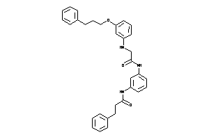 3-phenyl-N-[3-[[2-[3-(3-phenylpropoxy)anilino]acetyl]amino]phenyl]propionamide