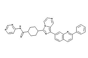 4-[1-(2-phenyl-7-quinolyl)imidazo[1,5-a]pyrazin-3-yl]-N-(4-pyrimidyl)cyclohexanecarboxamide