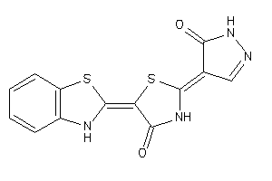 Image of 5-(3H-1,3-benzothiazol-2-ylidene)-2-(3-keto-2-pyrazolin-4-ylidene)thiazolidin-4-one
