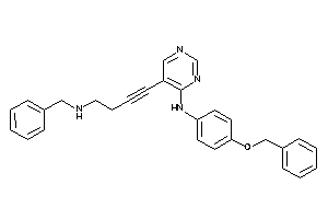 Image of 4-[4-(4-benzoxyanilino)pyrimidin-5-yl]but-3-ynyl-benzyl-amine