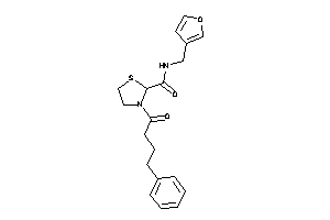 N-(3-furfuryl)-3-(4-phenylbutanoyl)thiazolidine-2-carboxamide