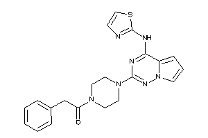 Image of 2-phenyl-1-[4-[4-(thiazol-2-ylamino)pyrrolo[2,1-f][1,2,4]triazin-2-yl]piperazino]ethanone