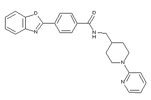 Image of 4-(1,3-benzoxazol-2-yl)-N-[[1-(2-pyridyl)-4-piperidyl]methyl]benzamide