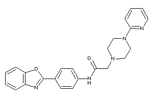 N-[4-(1,3-benzoxazol-2-yl)phenyl]-2-[4-(2-pyridyl)piperazino]acetamide