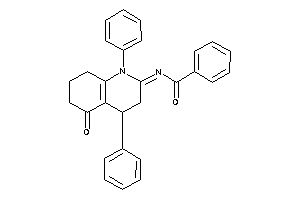 N-(5-keto-1,4-diphenyl-4,6,7,8-tetrahydro-3H-quinolin-2-ylidene)benzamide