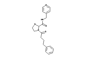 Image of 3-(4-phenylbutanoyl)-N-(4-pyridylmethyl)thiazolidine-2-carboxamide