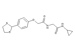 N-cyclopropyl-2-[[2-[4-(1,3-dithiolan-2-yl)phenoxy]acetyl]amino]acetamide