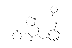 Image of N-[3-(oxetan-3-ylmethoxy)benzyl]-2-pyrazol-1-yl-N-(tetrahydrofurfuryl)acetamide