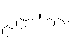 N-cyclopropyl-2-[[2-[4-(1,3-dithian-2-yl)phenoxy]acetyl]amino]acetamide