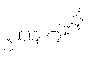 2-(4-keto-2-thioxo-thiazolidin-5-ylidene)-5-[2-(5-phenyl-3H-1,3-benzothiazol-2-ylidene)ethylidene]thiazolidin-4-one