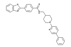Image of 4-(1,3-benzoxazol-2-yl)-N-[[1-(5-phenyl-2-pyridyl)-4-piperidyl]methyl]benzamide