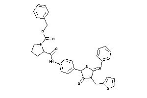 Image of 2-[[4-[3-(2-furfuryl)-4-keto-2-phenylimino-thiazolidin-5-yl]phenyl]carbamoyl]pyrrolidine-1-carboxylic Acid Benzyl Ester