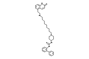 1-[1-[9-[2-(2-keto-1H-quinolin-5-yl)ethylamino]nonyl]-4-piperidyl]-3-(2-phenylphenyl)urea