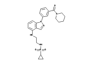N-[2-[[1-[3-(piperidine-1-carbonyl)phenyl]indazol-4-yl]amino]ethyl]cyclopropanesulfonamide
