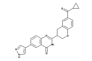 2-[6-(cyclopropanecarbonyl)chroman-3-yl]-6-(1H-pyrazol-4-yl)-3H-quinazolin-4-one