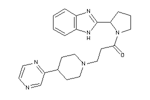 1-[2-(1H-benzimidazol-2-yl)pyrrolidino]-3-(4-pyrazin-2-ylpiperidino)propan-1-one