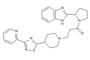 1-[2-(1H-benzimidazol-2-yl)pyrrolidino]-3-[4-[3-(2-pyridyl)-1,2,4-oxadiazol-5-yl]piperidino]propan-1-one