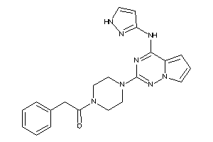 Image of 2-phenyl-1-[4-[4-(1H-pyrazol-3-ylamino)pyrrolo[2,1-f][1,2,4]triazin-2-yl]piperazino]ethanone