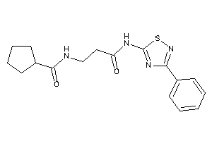 Image of N-[3-keto-3-[(3-phenyl-1,2,4-thiadiazol-5-yl)amino]propyl]cyclopentanecarboxamide