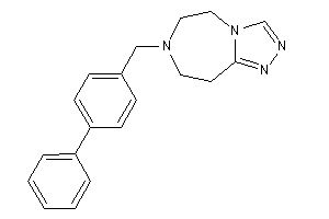 Image of 7-(4-phenylbenzyl)-5,6,8,9-tetrahydro-[1,2,4]triazolo[3,4-g][1,4]diazepine
