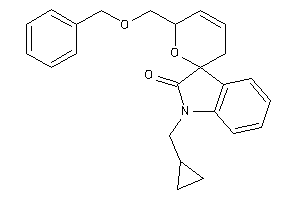 Image of 2-(benzoxymethyl)-1'-(cyclopropylmethyl)spiro[2,5-dihydropyran-6,3'-indoline]-2'-one