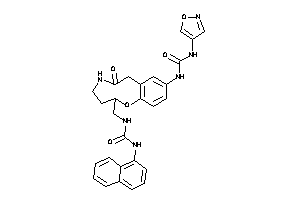 Image of 1-isoxazol-4-yl-3-[6-keto-2-[(1-naphthylcarbamoylamino)methyl]-3,4,5,7-tetrahydro-2H-1,5-benzoxazonin-9-yl]urea