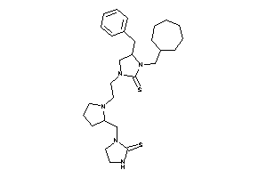 4-benzyl-3-(cycloheptylmethyl)-1-[2-[2-[(2-thioxoimidazolidin-1-yl)methyl]pyrrolidino]ethyl]imidazolidine-2-thione