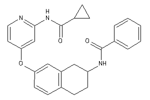 Image of N-[7-[[2-(cyclopropanecarbonylamino)-4-pyridyl]oxy]tetralin-2-yl]benzamide