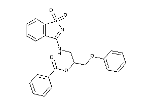 Image of Benzoic Acid [1-[[(1,1-diketo-1,2-benzothiazol-3-yl)amino]methyl]-2-phenoxy-ethyl] Ester