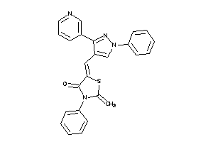 Image of 2-methylene-3-phenyl-5-[[1-phenyl-3-(3-pyridyl)pyrazol-4-yl]methylene]thiazolidin-4-one