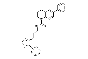 6-phenyl-N-[3-(2-phenyl-3-imidazolin-1-ium-1-yl)propyl]-3,4-dihydro-2H-1,5-naphthyridine-1-carboxamide