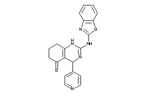 Image of 2-(1,3-benzoxazol-2-ylamino)-4-(4-pyridyl)-4,6,7,8-tetrahydro-1H-quinazolin-5-one