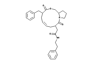 Image of 2-(8-benzyl-2,9-diketo-10-oxa-1-azabicyclo[10.3.0]pentadec-5-en-3-yl)-N-phenethyl-acetamide